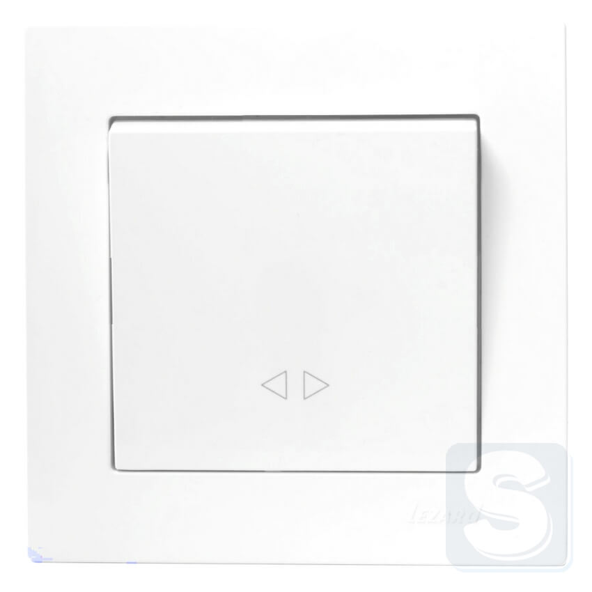 Вимикач 1кл ПЕРЕХ Lezard VESNA Білий без рамки 742-0288-107 