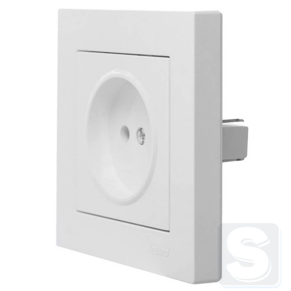 Розетка без з\к 16A/220V Lezard VESNA Білий без рамки 742-0288-121B -1