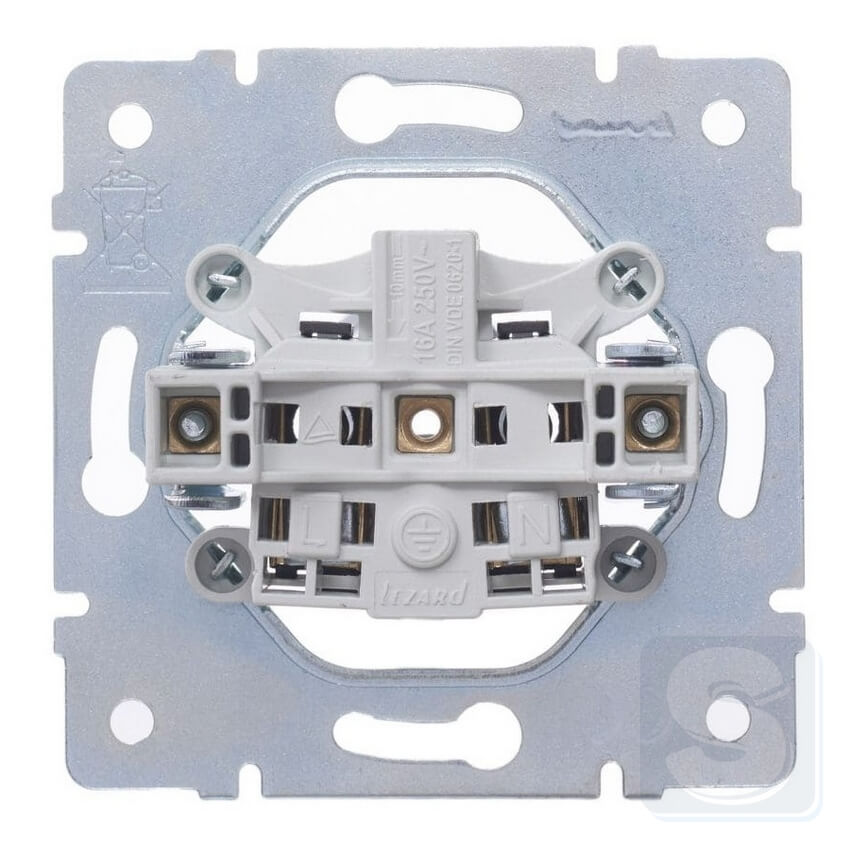 Розетка без з\к 16A/220V Lezard VESNA Білий без рамки 742-0288-121B -3