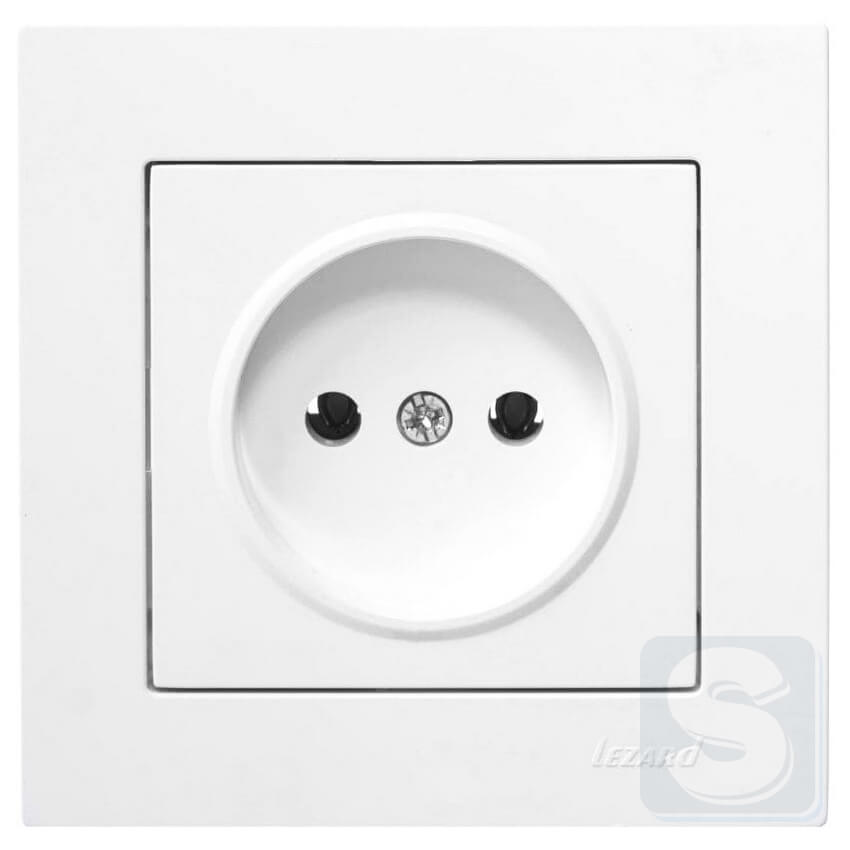 Розетка без з\к 16A/220V Lezard VESNA Білий без рамки 742-0288-121B 