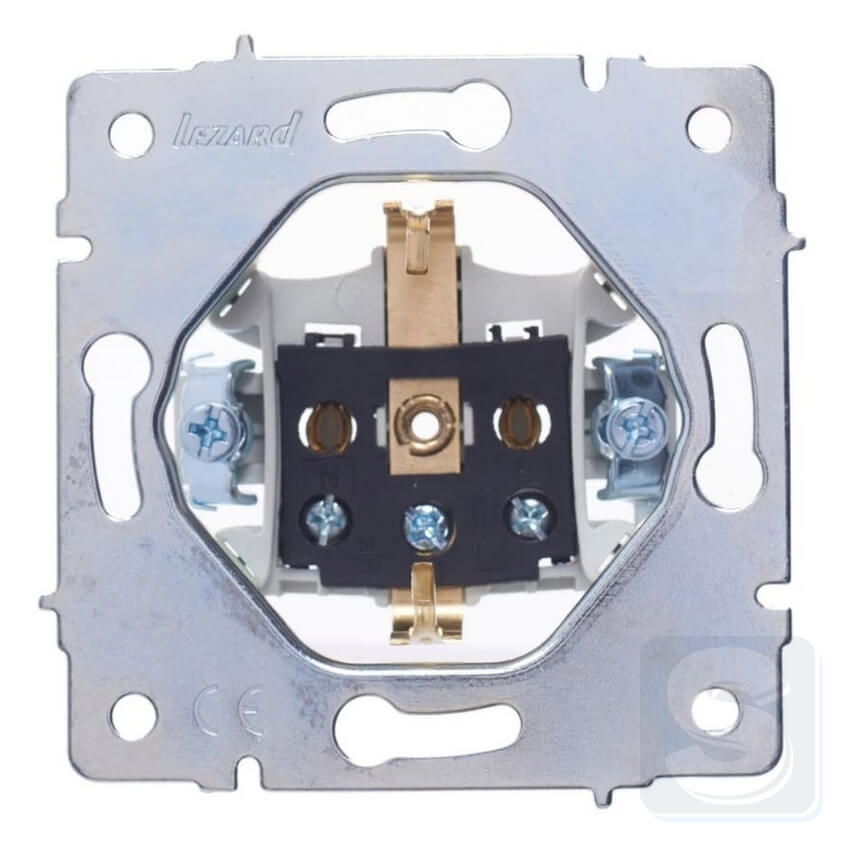 Розетка із з\к Lezard VESNA Білий без рамки 742-0288-122B -2