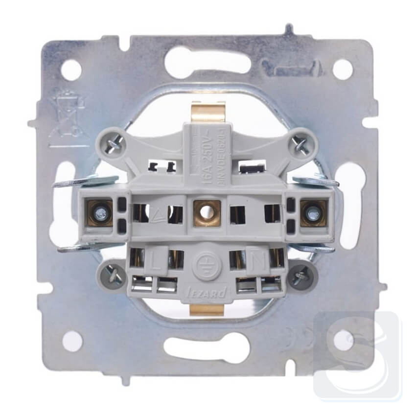 Розетка із з\к Lezard VESNA Білий без рамки 742-0288-122B -3
