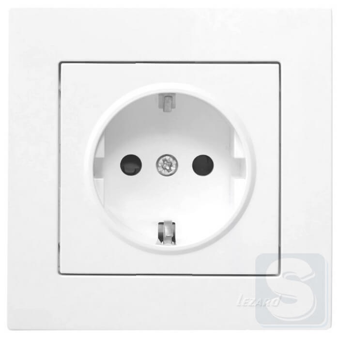 Розетка із з\к Lezard VESNA Білий без рамки 742-0288-122B
