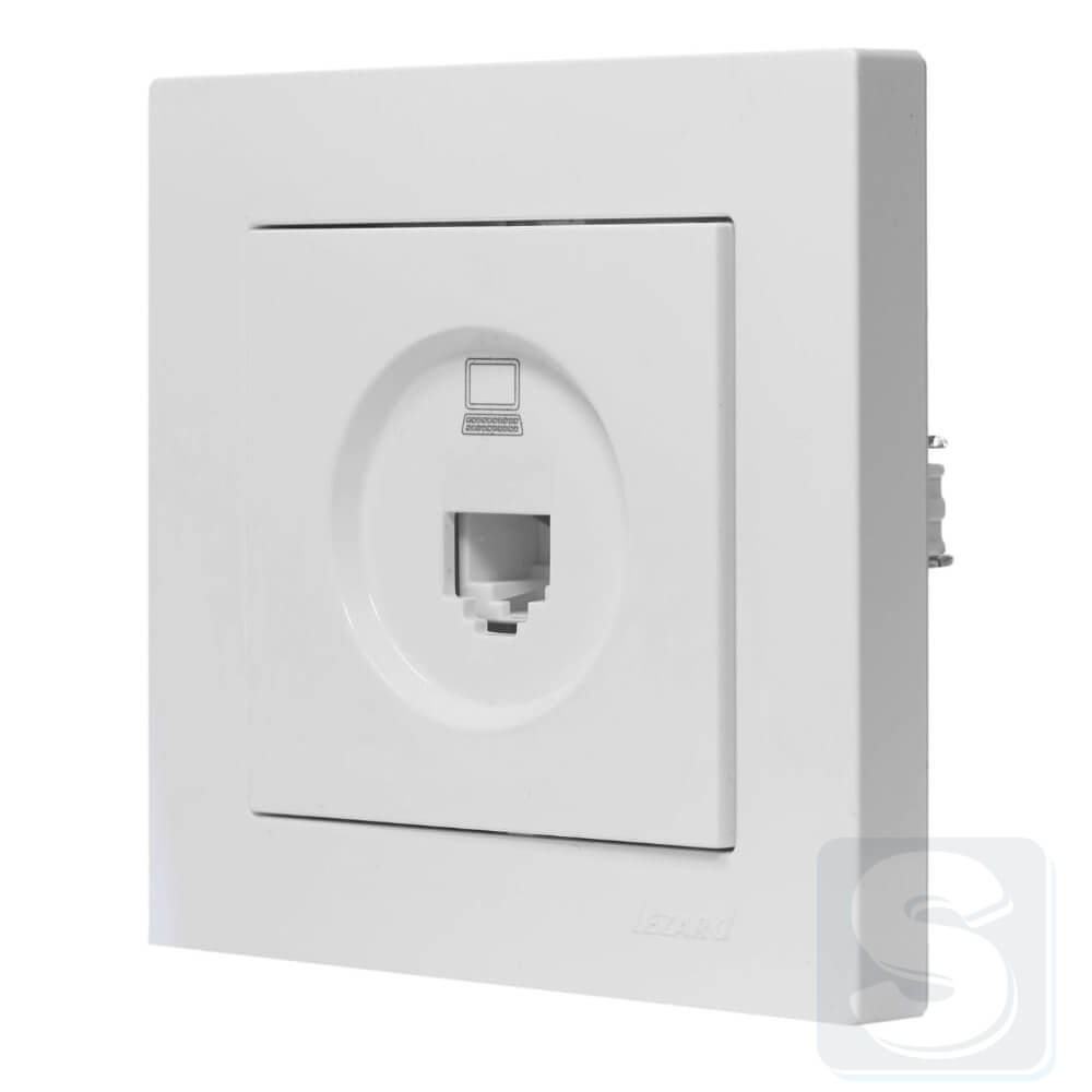 Розетка комп RJ45 cat 5 Lezard VESNA Білий без рамки 742-0288-139 -1