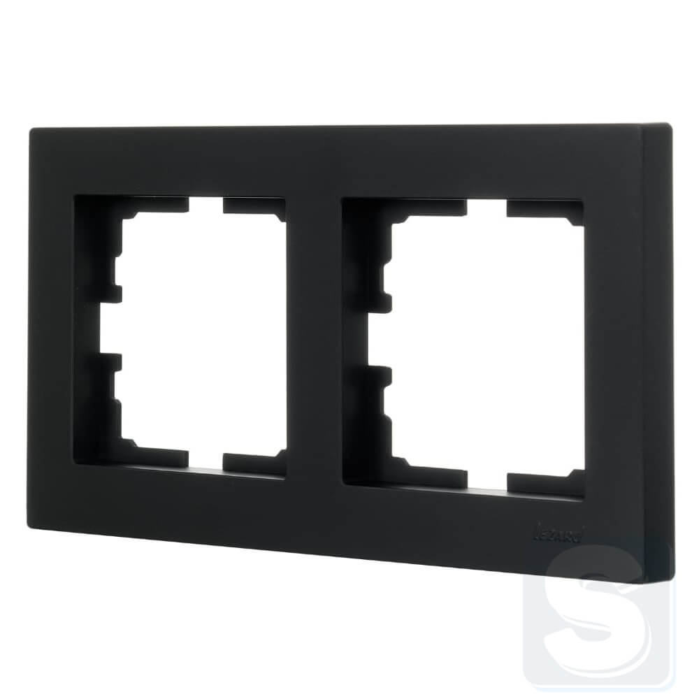 Рамка на 2 пости Lezard VESNA чорний антрацит 742-4200-147 -1