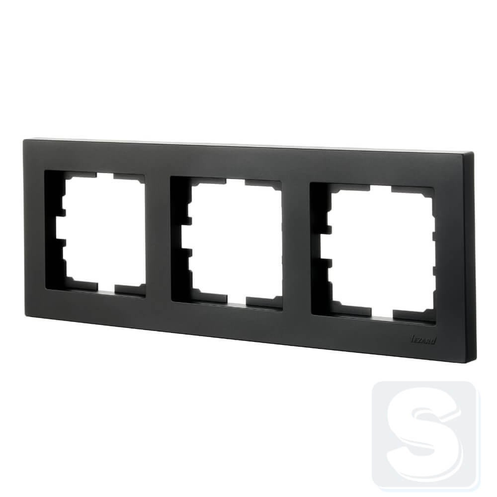 Рамка на 3 пости Lezard VESNA чорний антрацит 742-4200-148 -1