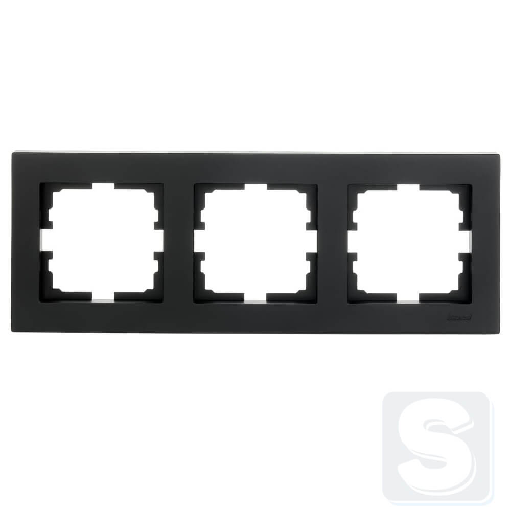 Рамка на 3 пости Lezard VESNA чорний антрацит 742-4200-148