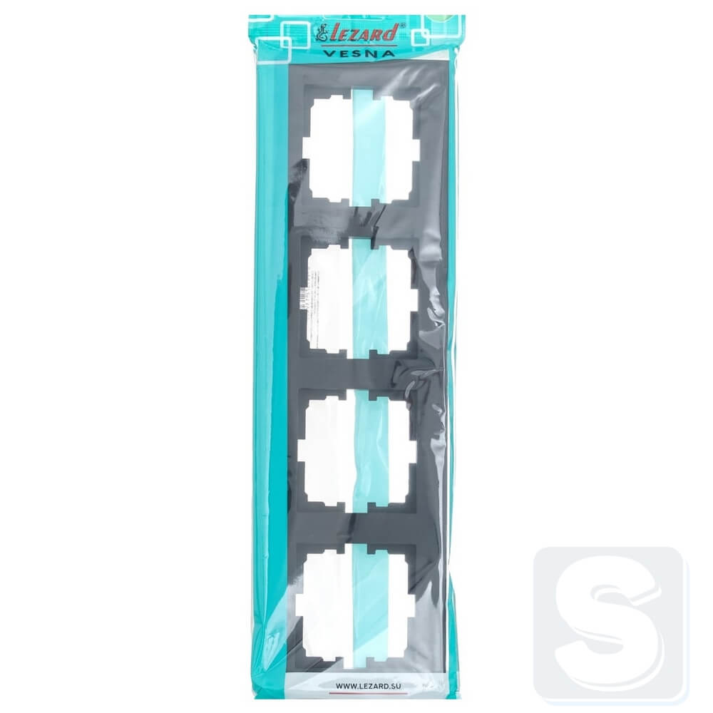 Рамка на 4 пости Lezard VESNA чорний антрацит 742-4200-149 -4