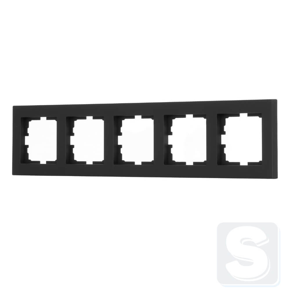 Рамка на 5 постів Lezard VESNA чорний антрацит 742-4200-150 -1