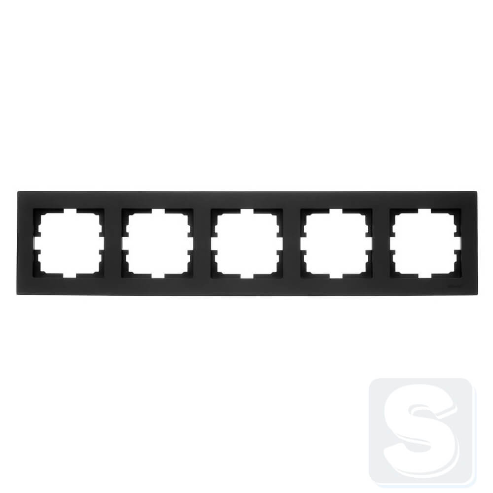 Рамка на 5 постів Lezard VESNA чорний антрацит 742-4200-150