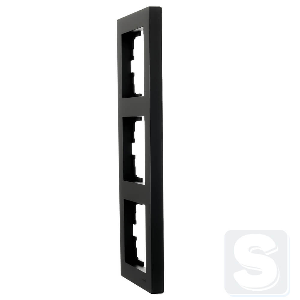 Рамка на 3 пости ВЕРТ Lezard VESNA чорний антрацит 742-4200-153 -2