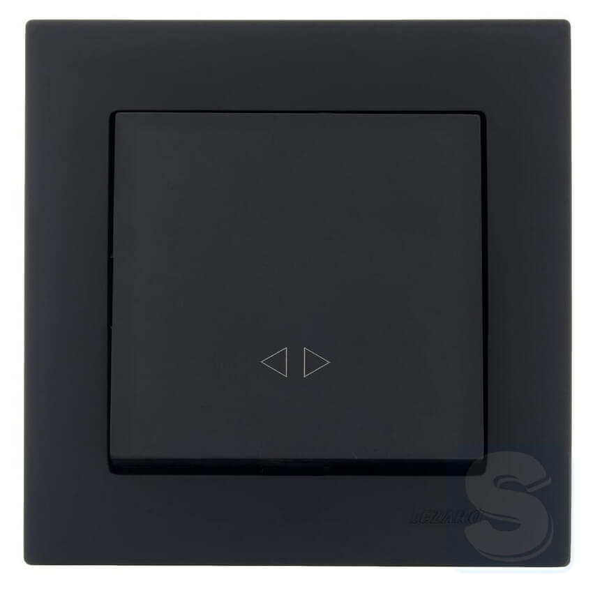Вимикач 1кл ПЕРЕХ Lezard VESNA чорний антрацит 742-4288-107