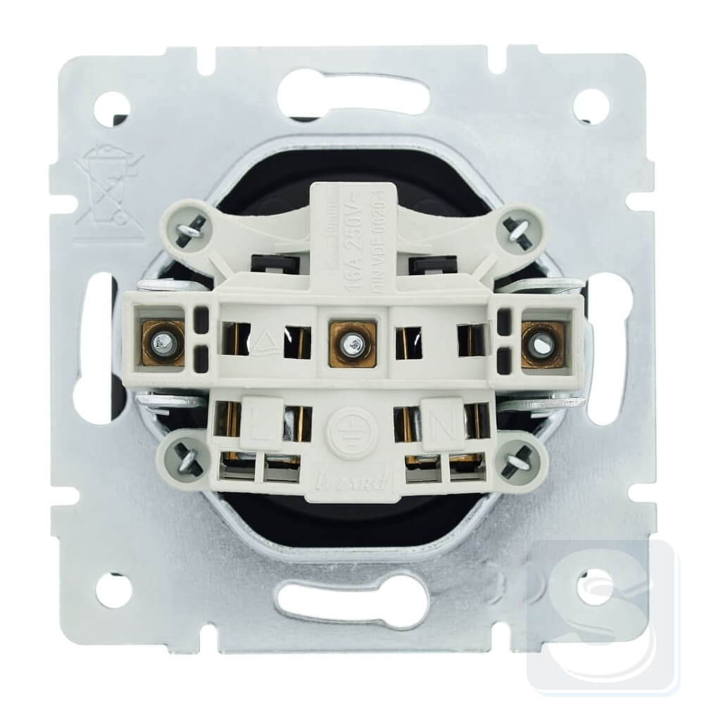 Розетка без з\к Lezard VESNA чорний антрацит 742-4288-121B -2