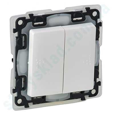 Выключатель 2-кл ip44 Legrand Valena Life белый 752155