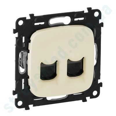 Розетка интернет двойная RJ45, кат. 5e UTP, Legrand Valena Allure слоновая кость 