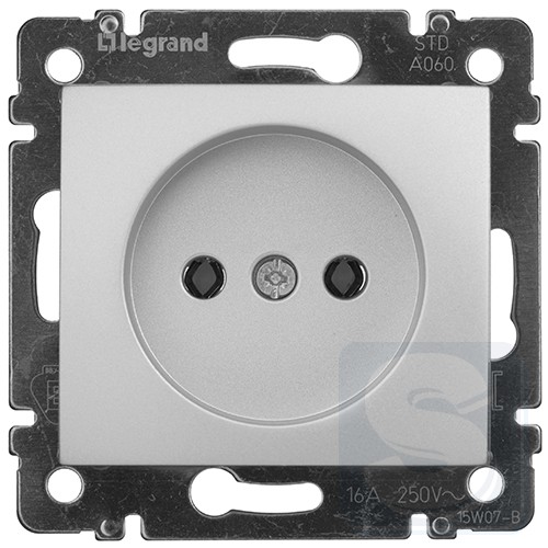 Розетка без заземления Legrand Valena 770116 алюминий