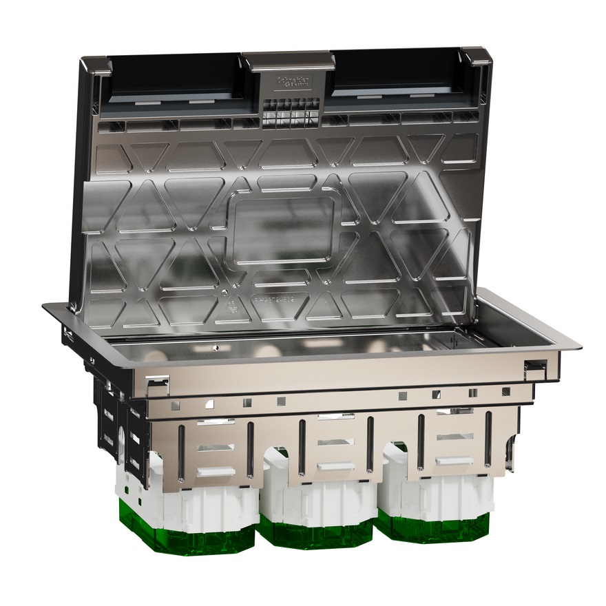 Металевий лючок на 6 постів Schneider Unica System+ (INS52123) -1