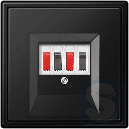 Розетка аудио двойная JUNG LS990 чёрный графит матовый  