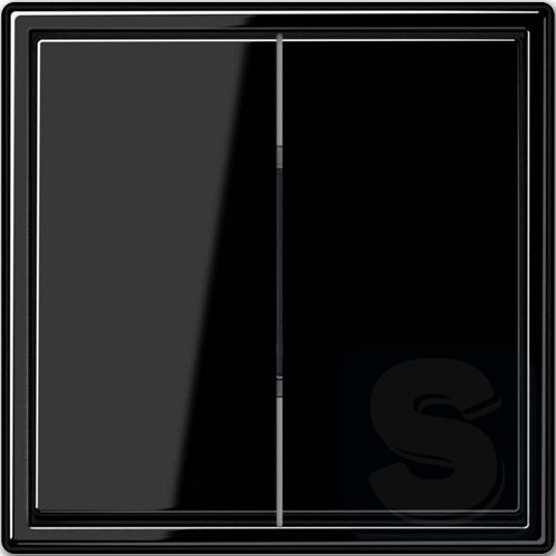 Выключатель 2-кл JUNG LS990 10А черный глянец  