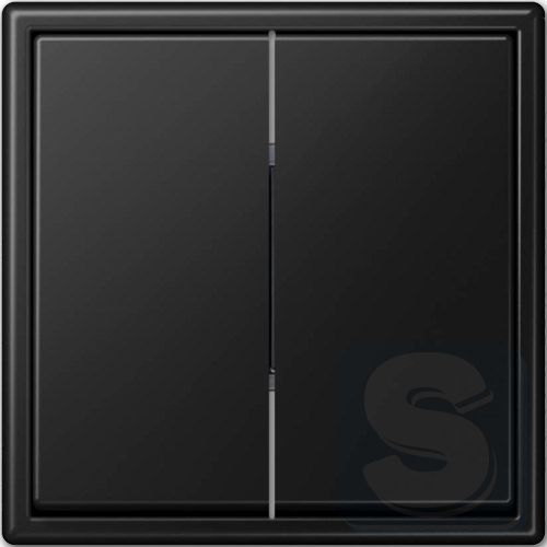 Выключатель 2-кл JUNG LS990 10А чёрный графит матовый  
