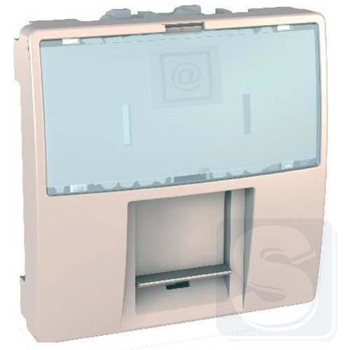 Розетка компьютерная Unica RJ 45 UTP кат. 5е 2 мод слоновая кость MGU3.411.25 Schneider-2