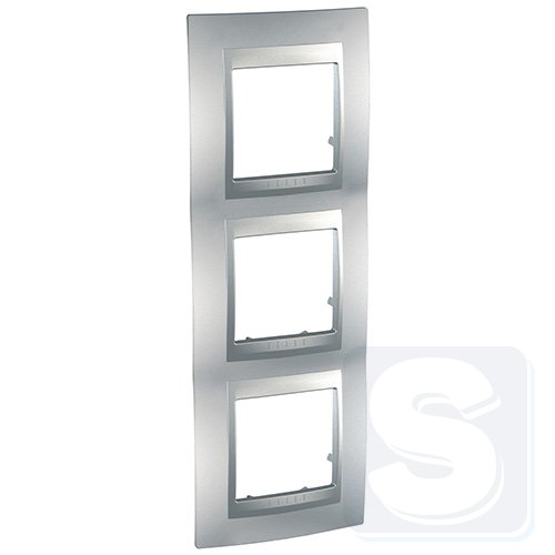 Рамка на 3 поста вертикальная Unica Top Schneider Unica алюминий MGU6.006V.30