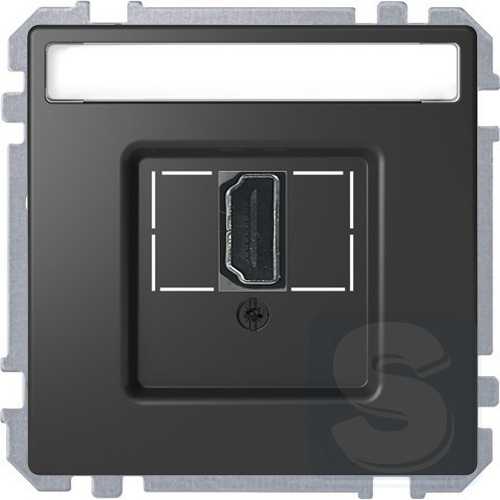 Розетка HDMI, одинарный Merten D-Life Антрацит