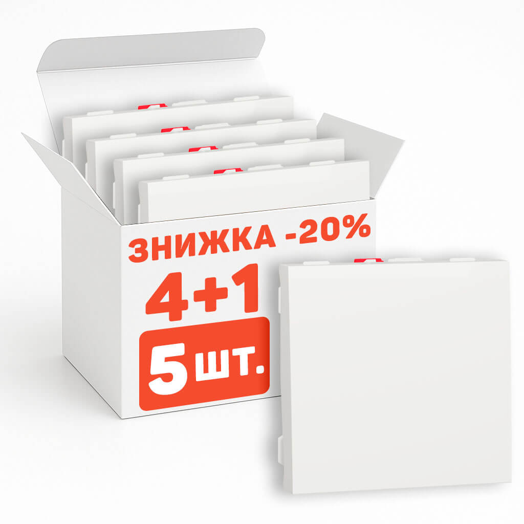 Комплект выключателей 1 кл. 5шт. Schneider UNICA NEW Белый NU320118-5-1