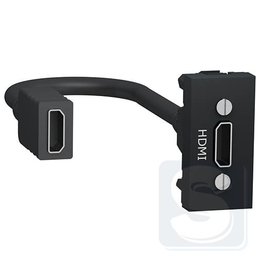 Розетка HDMI, 1 модуль, антрацит, Schnei NU343054