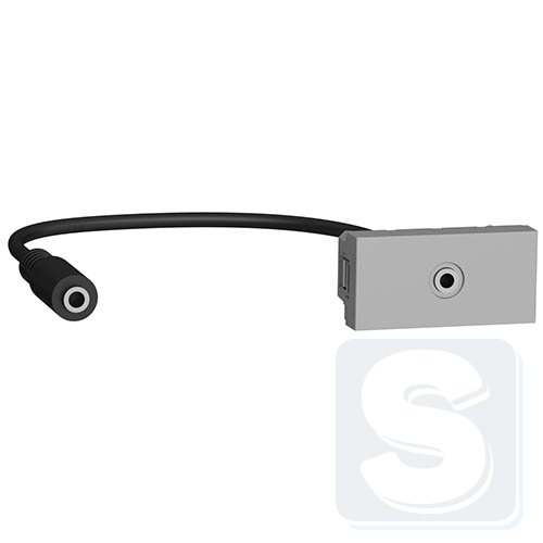 Розетка Minijack, алюминий, 1 модуль, Sc NU343330