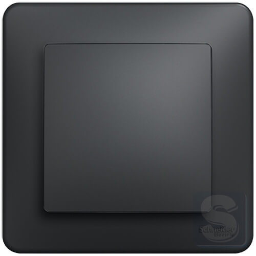 Одноклавишный выключатель перекрестный Schneider Sedna Design Черный без рамки (SDD114107)
