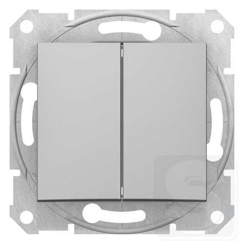 Переключатель 2-кл Schneider Sedna SDN0600160 алюминий