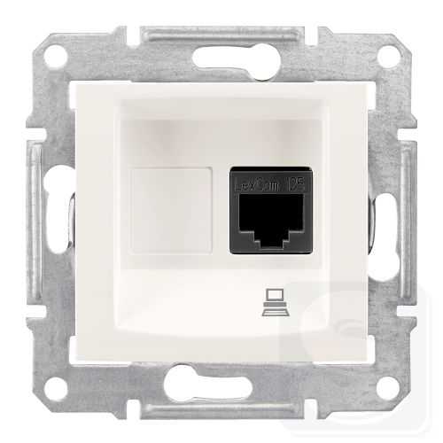 Розетка компьютерная RJ45 UTP кат.5е Седна SDN4300123 слоновая кость-2