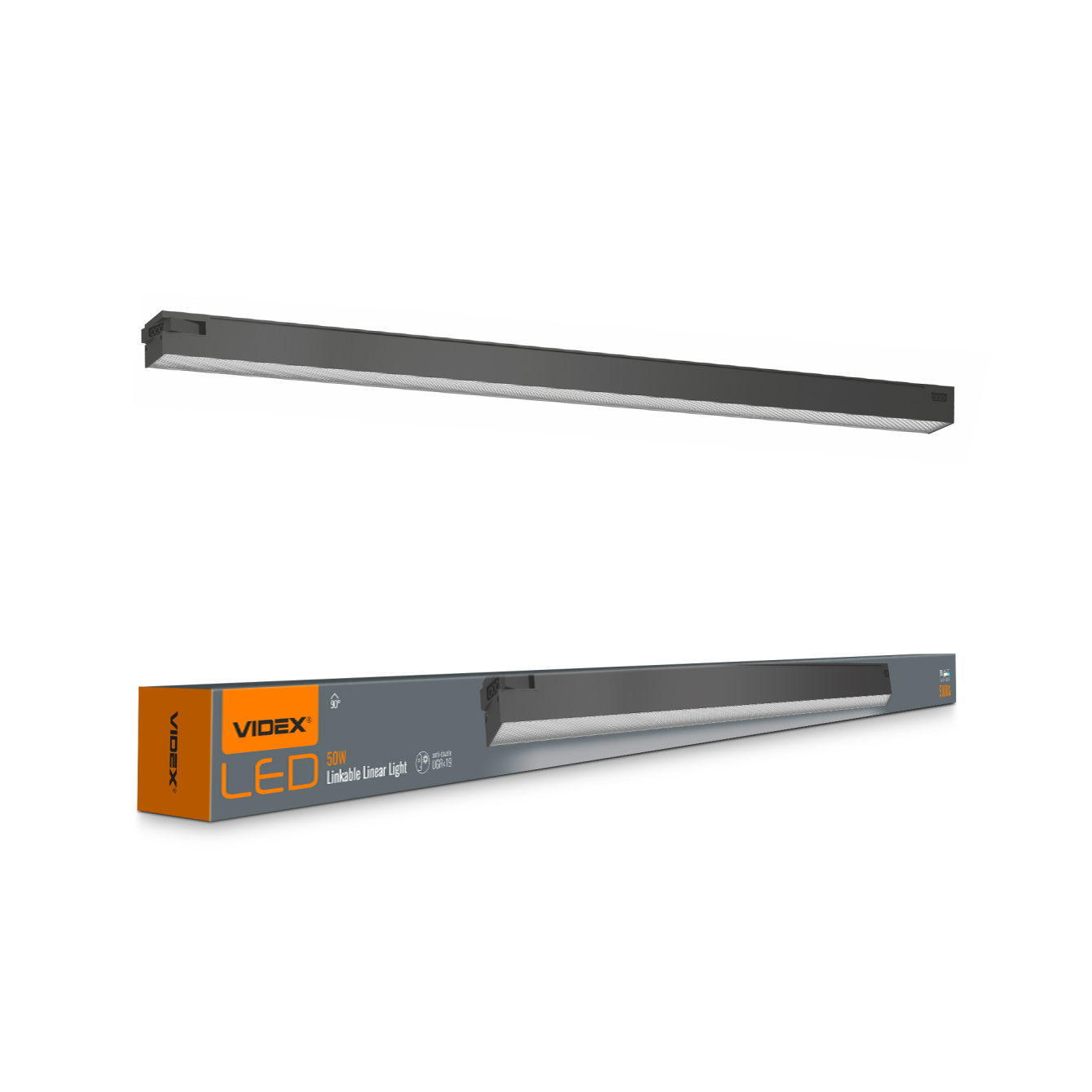 LED линейный VIDEX BNL02 50W 1.2М 5000K 220V IP20 Чорний -1