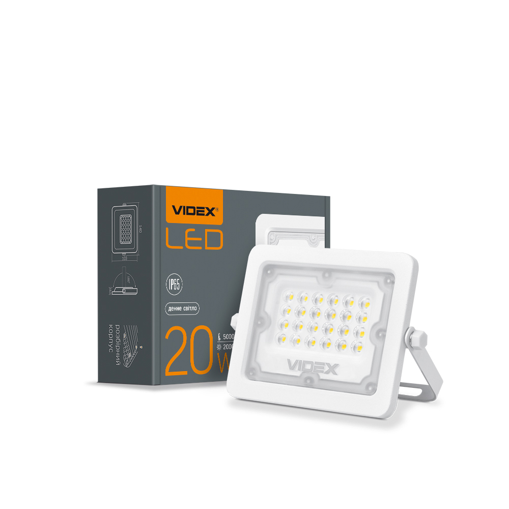 LED прожектор Videx F2e 20W 5000К VL-F2e-205W -1