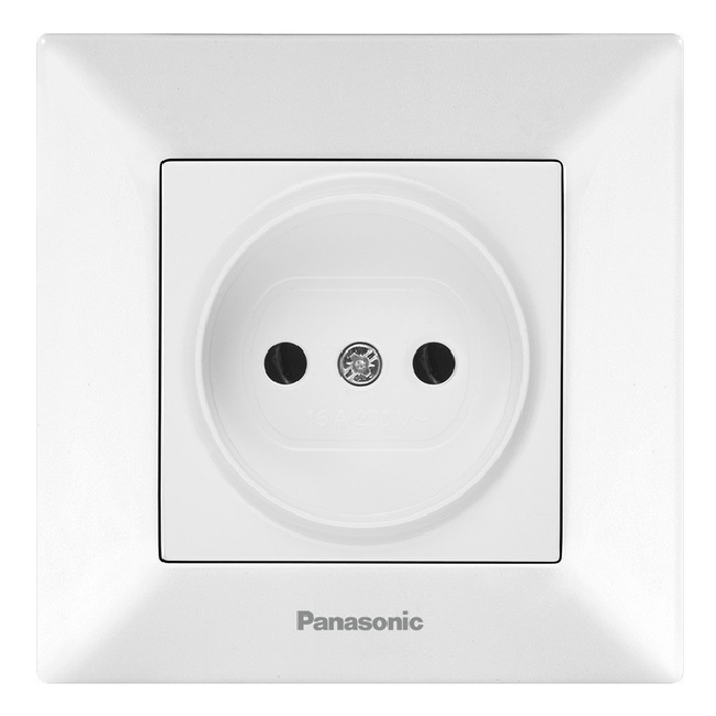 Розетка без заземления, белый Panasonic WNTC02012WH-UA -1