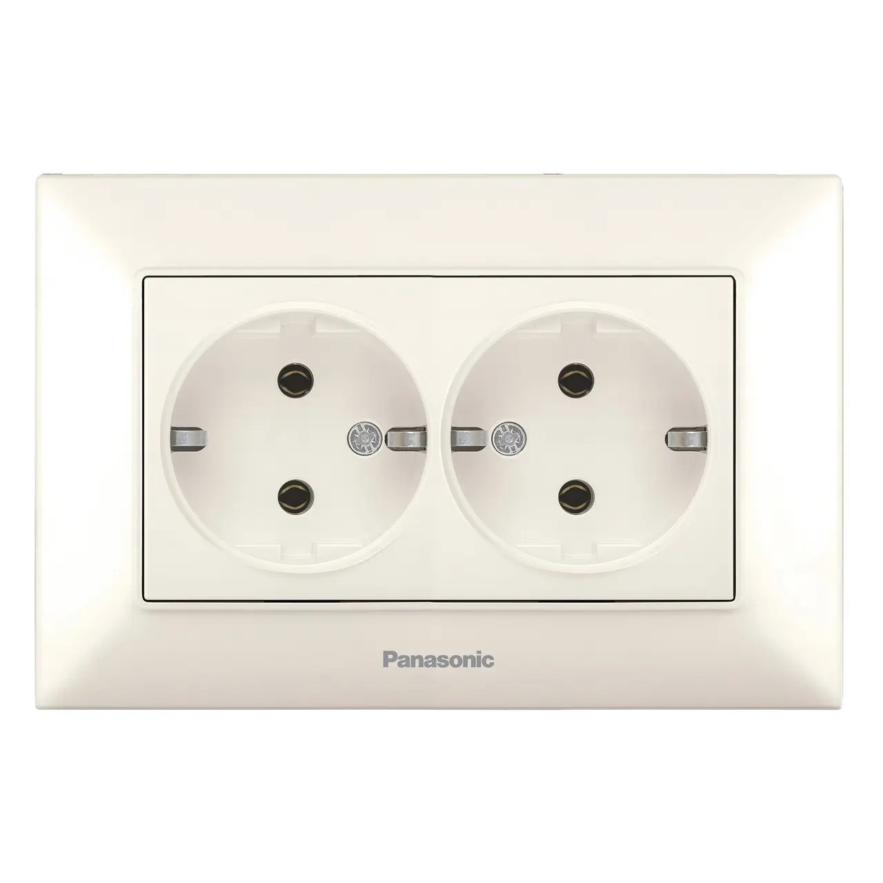 Розетка двойная с з/к, крем Panasonic WNTC02052BG-UA-1