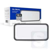 LED светильник GLOBAL 15W 5000K прямоугольник белый 