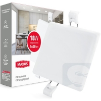 LED светильник MAXUS SP edge 18W, 4100К квадрат