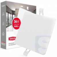 LED светильник MAXUS SP edge 36W, 4100К квадрат