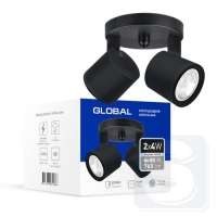 LED светильник GSL-02C GLOBAL 8W 4100K черный 