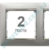 Рамка на 2 поста Legrand Valena 770352 алюминий/серебро