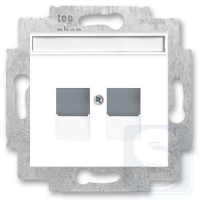 Розетка компьютерная RJ45ная RJ45 ABB Neo белый/серый