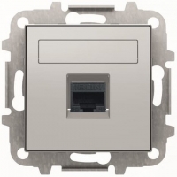 Розетка компьютерная RJ45 ABB Niessen Sky серебро