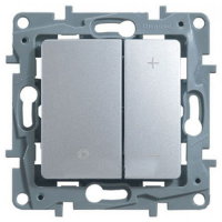 Диммер нажимной 20-400 Вт Legrand Etika 672418 алюминий