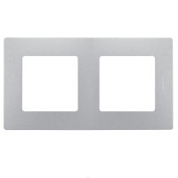 Рамка на 2 поста Legrand Etika 672552 алюминий