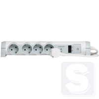 Удлинитель на 4 гнезда +2xRJ45 бело-серый Legrand
