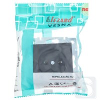 Розетка без з\к Lezard VESNA чорний антрацит 742-4288-121B -3