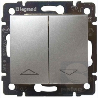 Вылючатель жалюзи с механической блокировкой Legrand Valena 770104 алюминий