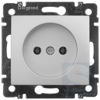 Розетка без заземления Legrand Valena 770116 алюминий